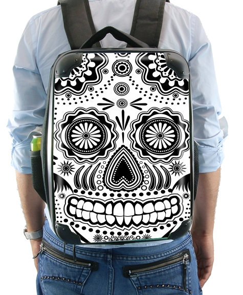  black and white sugar skull for Backpack