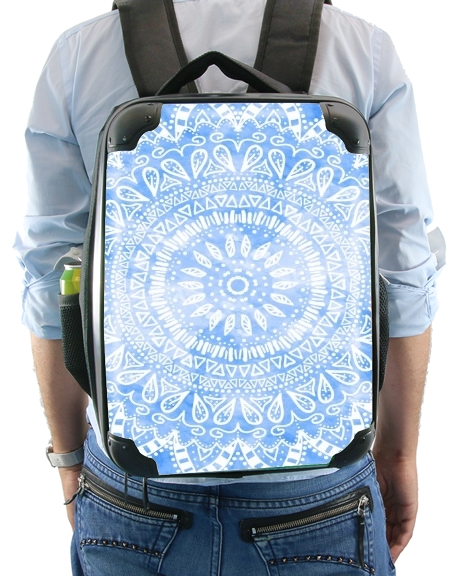  Bohemian Flower Mandala in Blue for Backpack