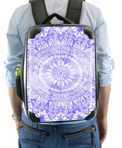  Bohemian Flower Mandala in purple for Backpack
