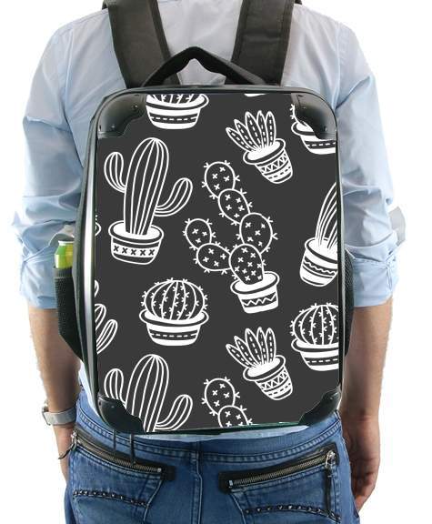  Cactus Pattern Black Vector for Backpack