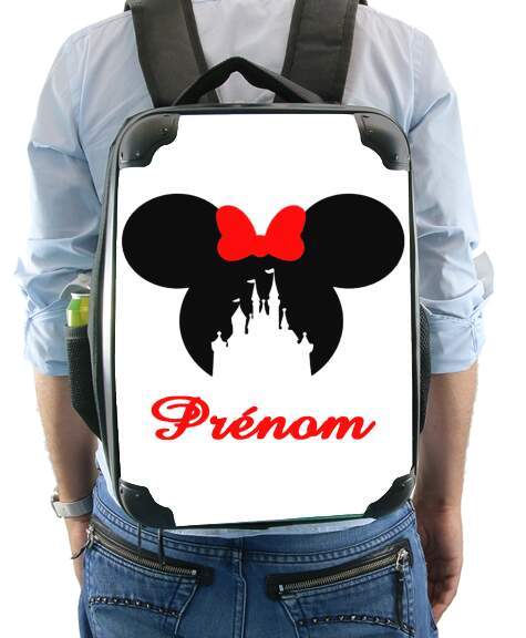  castle Minnie Face with custom name for Backpack