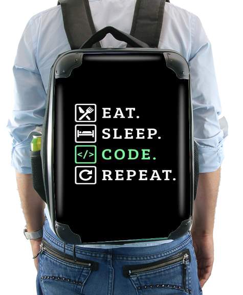  Eat Sleep Code Repeat for Backpack