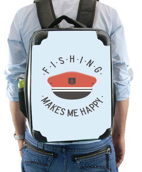 Fishing makes me happy for Backpack