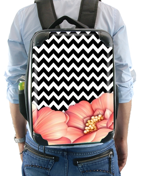  flower power and chevron for Backpack