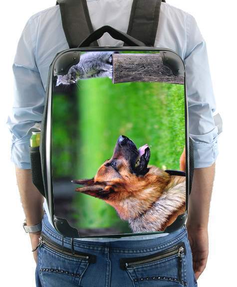 German shepherd with cat for Backpack