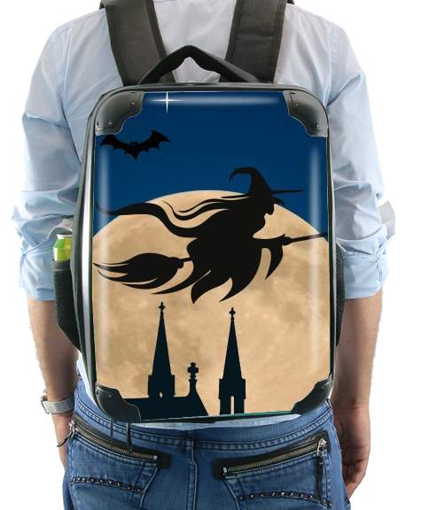  Halloween Moon Background Witch for Backpack