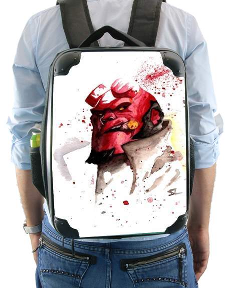  Hellboy Watercolor Art for Backpack