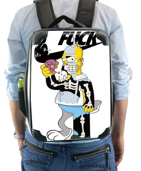  Home Simpson Parodie X Bender Bugs Bunny Zobmie donuts for Backpack