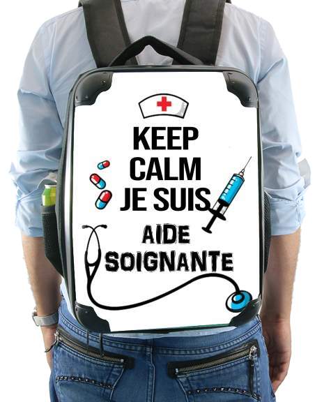  Keep calm je suis aide soignante for Backpack