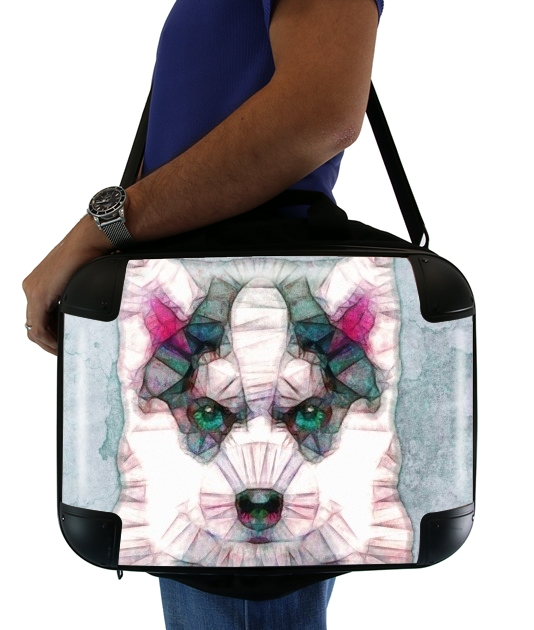  abstract husky puppy for Laptop briefcase 15" / Notebook / Tablet