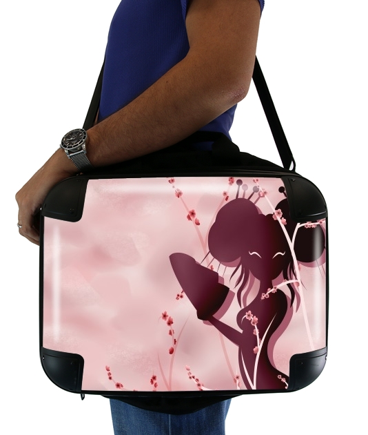  Akiko asian woman for Laptop briefcase 15" / Notebook / Tablet