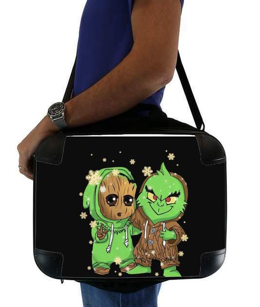  Baby Groot and Grinch Christmas for Laptop briefcase 15" / Notebook / Tablet