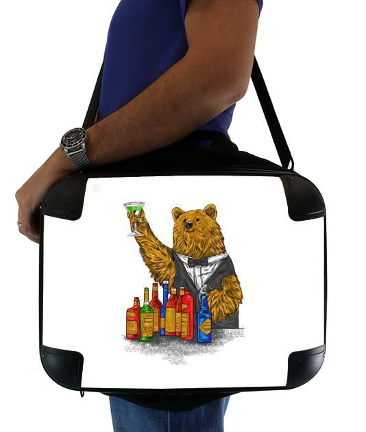  Bartender Bear for Laptop briefcase 15" / Notebook / Tablet