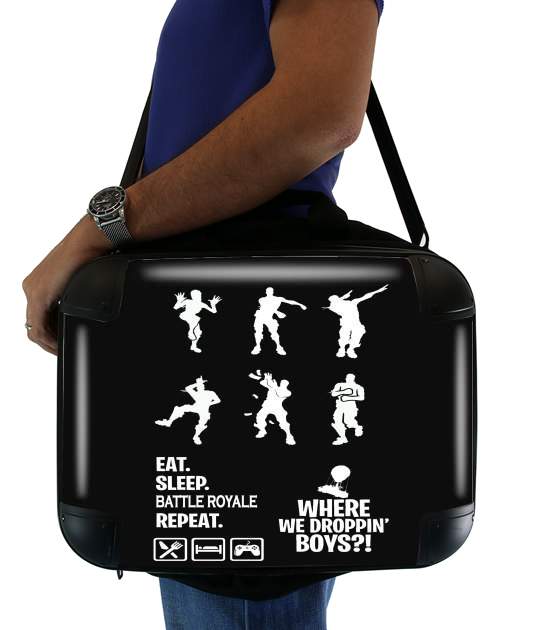  Battle Royal FN Eat Sleap Repeat Dance for Laptop briefcase 15" / Notebook / Tablet