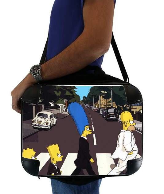  Beatles meet the simpson for Laptop briefcase 15" / Notebook / Tablet