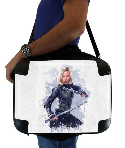  Black Widow Watercolor art for Laptop briefcase 15" / Notebook / Tablet