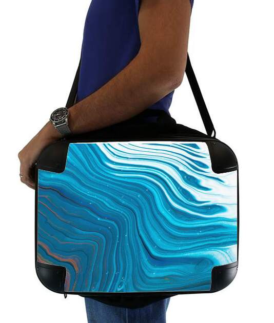  Blue Lava Pouring for Laptop briefcase 15" / Notebook / Tablet