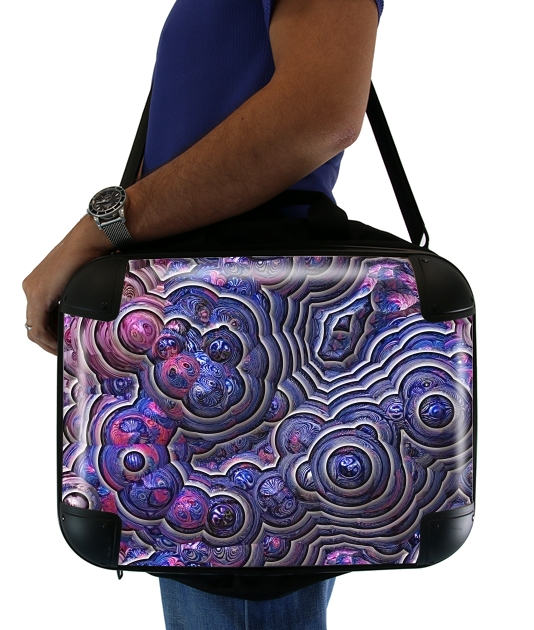  Blue pink bubble cells pattern for Laptop briefcase 15" / Notebook / Tablet