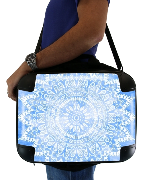  Bohemian Flower Mandala in Blue for Laptop briefcase 15" / Notebook / Tablet