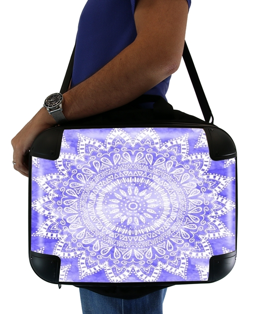  Bohemian Flower Mandala in purple for Laptop briefcase 15" / Notebook / Tablet