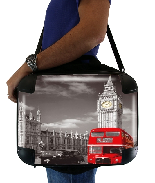  Red bus of London with Big Ben for Laptop briefcase 15" / Notebook / Tablet