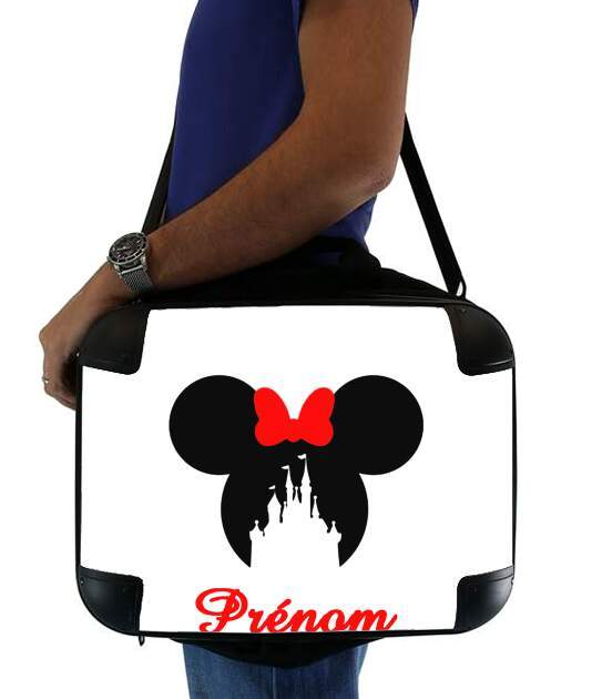  castle Minnie Face with custom name for Laptop briefcase 15" / Notebook / Tablet