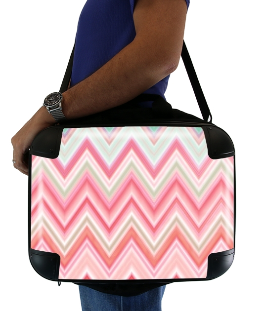  colorful chevron in pink for Laptop briefcase 15" / Notebook / Tablet