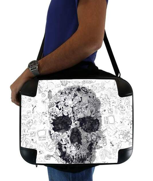  Doodle Skull for Laptop briefcase 15" / Notebook / Tablet