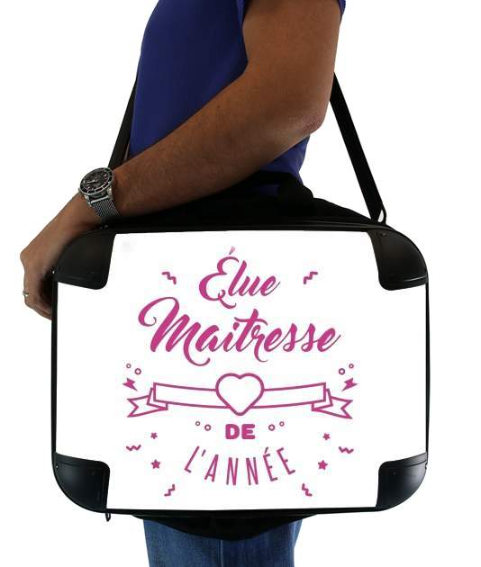  Elu maitresse de lannee cadeau professeur for Laptop briefcase 15" / Notebook / Tablet