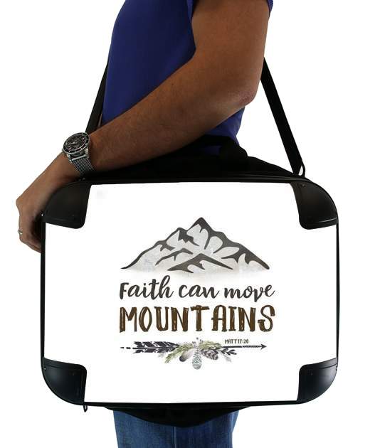  Faith can move montains Matt 17v20 Bible Blessed Art for Laptop briefcase 15" / Notebook / Tablet