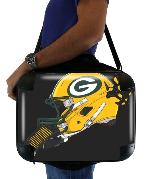  Football Helmets Green Bay for Laptop briefcase 15" / Notebook / Tablet