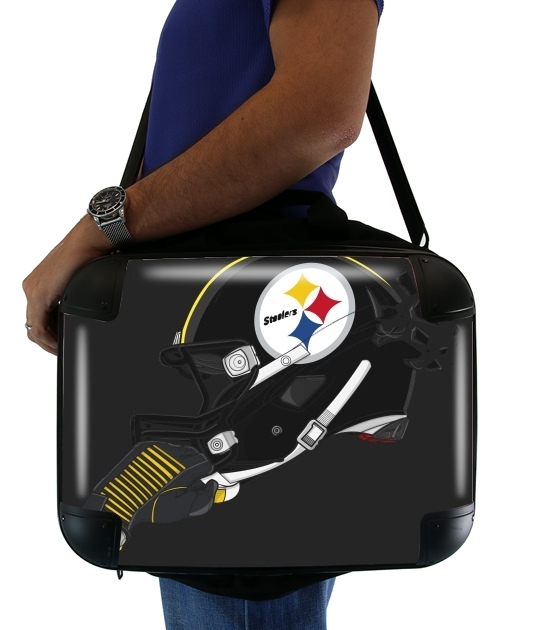  Football Helmets Pittsburgh for Laptop briefcase 15" / Notebook / Tablet