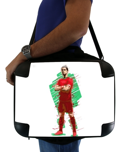  Football Legends: Cristiano Ronaldo - Portugal for Laptop briefcase 15" / Notebook / Tablet