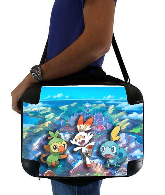  Galar Rules scorbunny Grookey Sobble for Laptop briefcase 15" / Notebook / Tablet