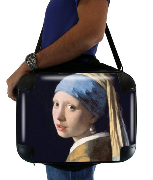 Laptop briefcase 15" / Notebook / Tablet for Girl with a Pearl Earring