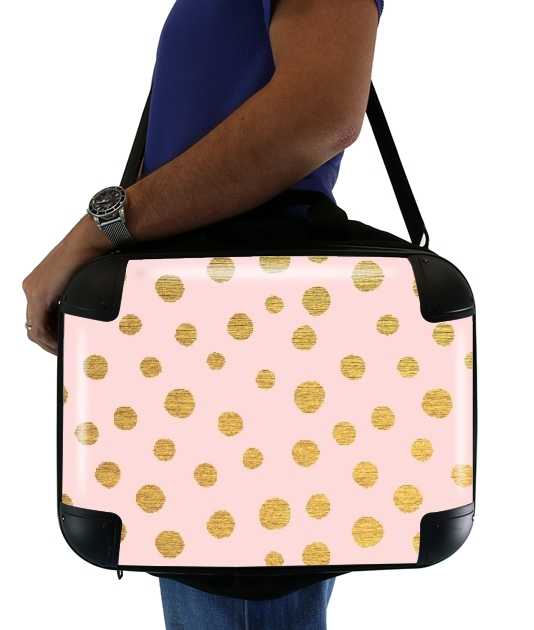  Golden Dots And Pink for Laptop briefcase 15" / Notebook / Tablet