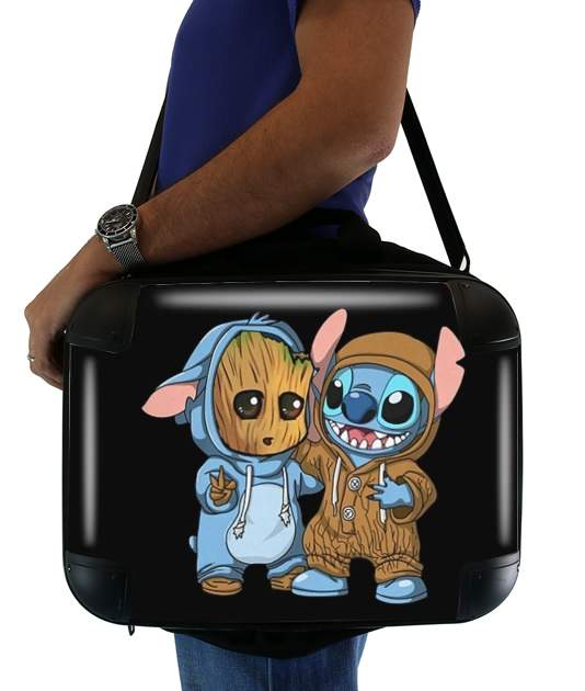 Laptop briefcase 15" / Notebook / Tablet for Groot x Stitch