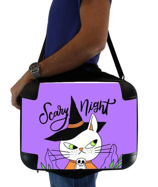  halloween cat sorcerer for Laptop briefcase 15" / Notebook / Tablet