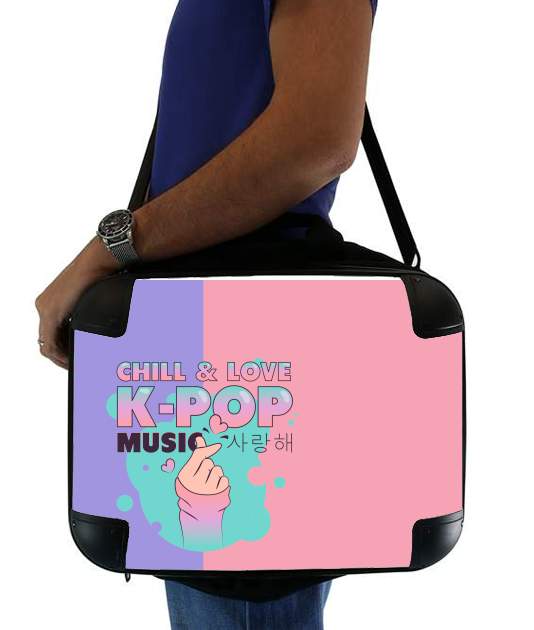  Hand Drawn Finger Heart Chill Love Music Kpop for Laptop briefcase 15" / Notebook / Tablet