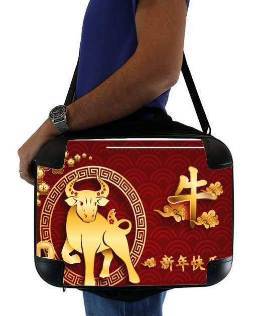  Happy The OX chinese new year  for Laptop briefcase 15" / Notebook / Tablet