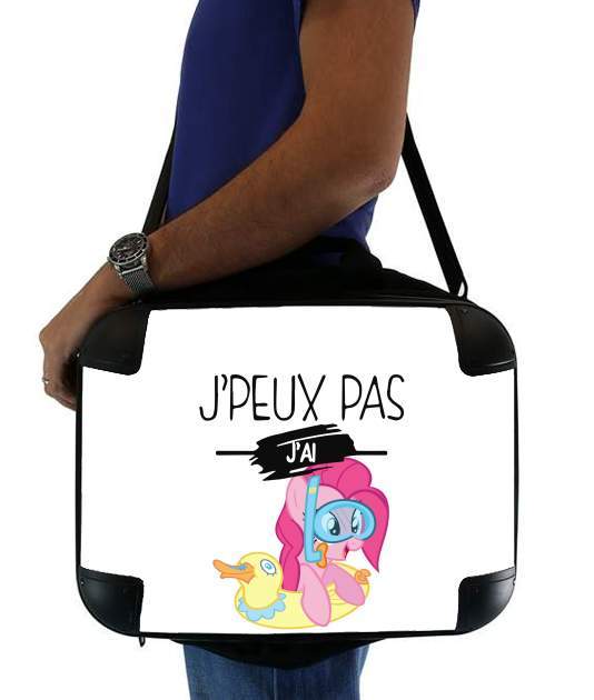  Je peux pas jai aqua poney girly for Laptop briefcase 15" / Notebook / Tablet