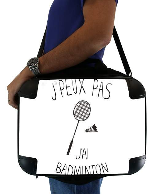  Je peux pas jai badminton for Laptop briefcase 15" / Notebook / Tablet