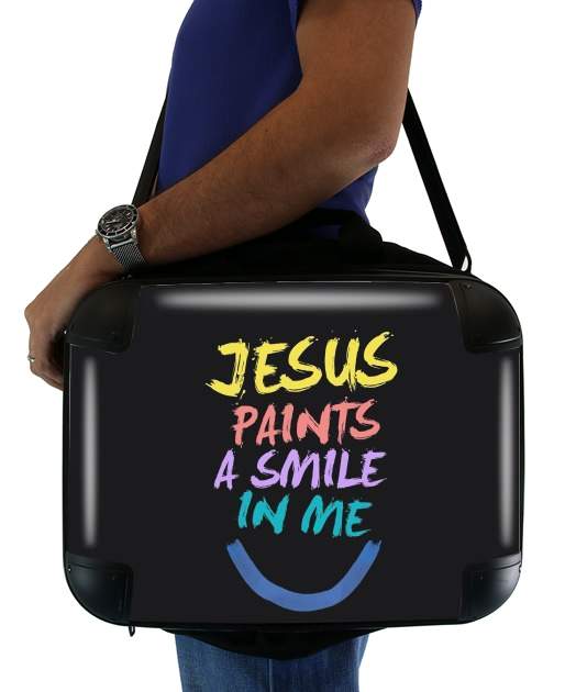  Jesus paints a smile in me Bible for Laptop briefcase 15" / Notebook / Tablet