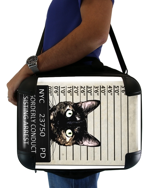  Kitty Mugshot for Laptop briefcase 15" / Notebook / Tablet