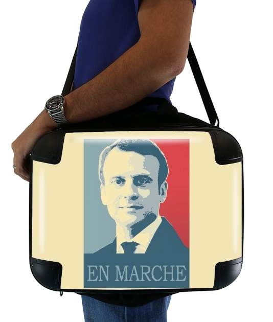  Macron Propaganda En marche la France for Laptop briefcase 15" / Notebook / Tablet