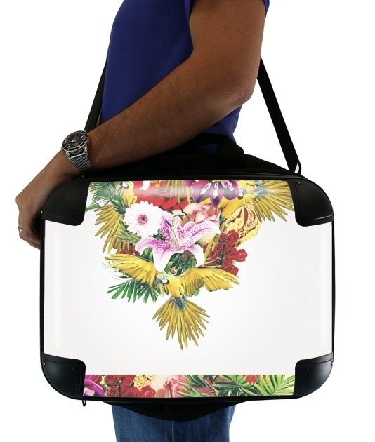  Parrot Floral for Laptop briefcase 15" / Notebook / Tablet