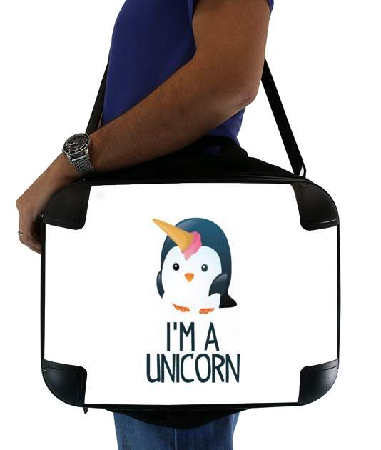  Pingouin wants to be unicorn for Laptop briefcase 15" / Notebook / Tablet