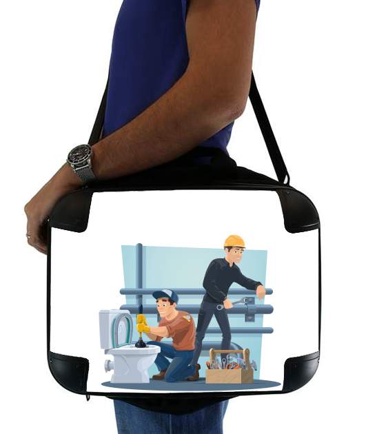  Plumbers with work tools for Laptop briefcase 15" / Notebook / Tablet