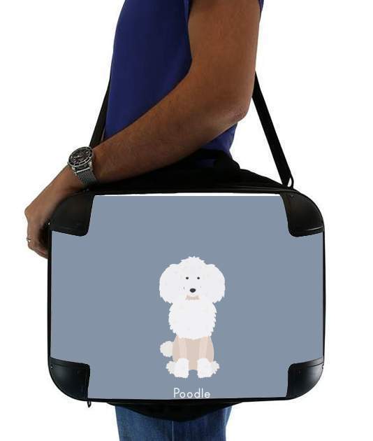  Poodle White for Laptop briefcase 15" / Notebook / Tablet