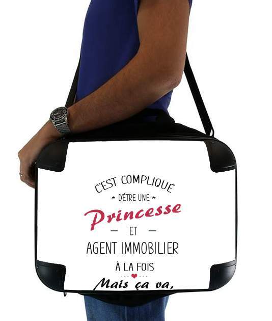  Princesse et agent immobilier for Laptop briefcase 15" / Notebook / Tablet
